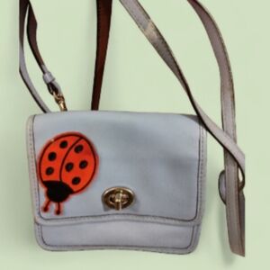 Coach Legacy Leather Mini XB 4805 Chambray Blue Crossbody Bag Tag Customized